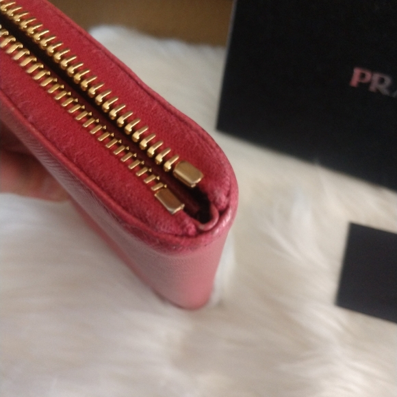 Prada Rosa Saffiano Leather Wallet - Picture 7 of 10